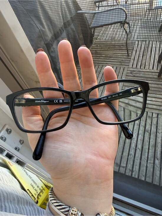 Salvatore Ferragamo Accessories - Salvatore Ferragamo Glossy Black Rectangular Eyeglasses SF2935 001 54 16 140